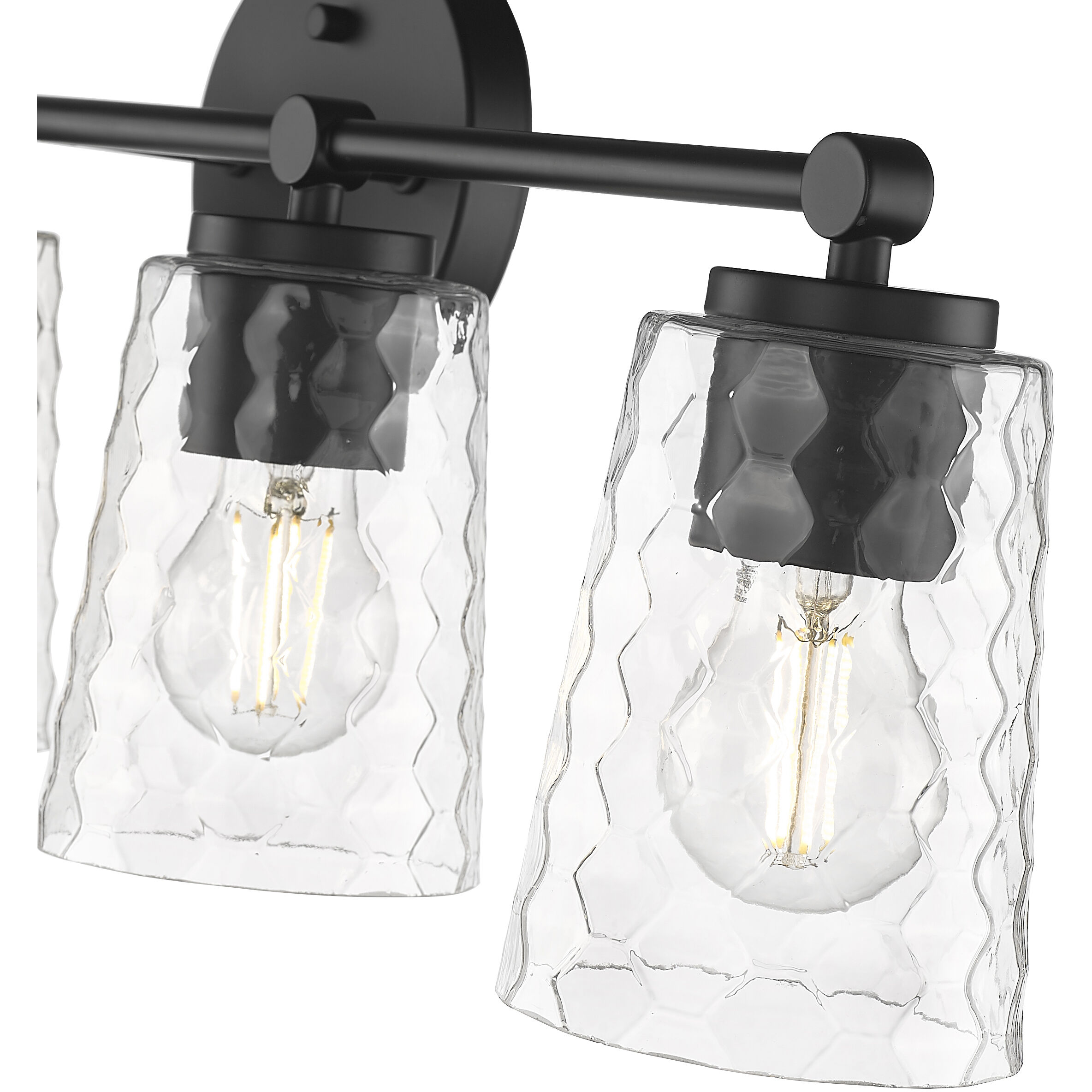 Ashli 4 Light 28 inch Matte Black Vanity Light Wall Light